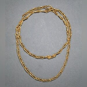 ALEXIS BITTAR • Brut Gold Twisted Link Long Necklace